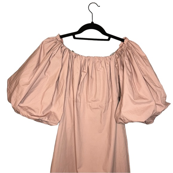 NEW Lulus Feel the Love Mauve Off the Shoulder Puff Sleeve Midi Dress S - Picture 5 of 12